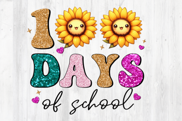 100 Days of School Sunflower Clipart Review
