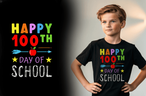Happy 100th Day of School Graphic Review