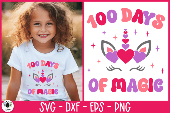 Magical 100 Days of School Unicorn SVG
