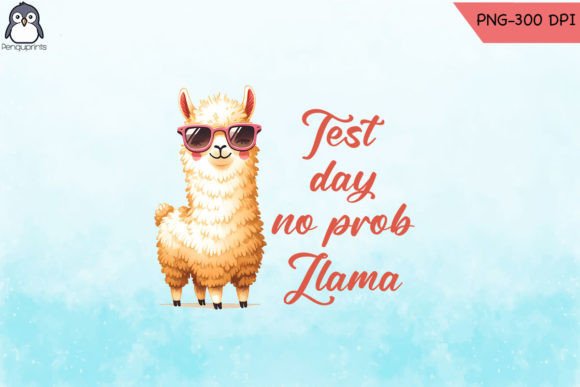 No Prob Llama Test Day Teacher PNG Review