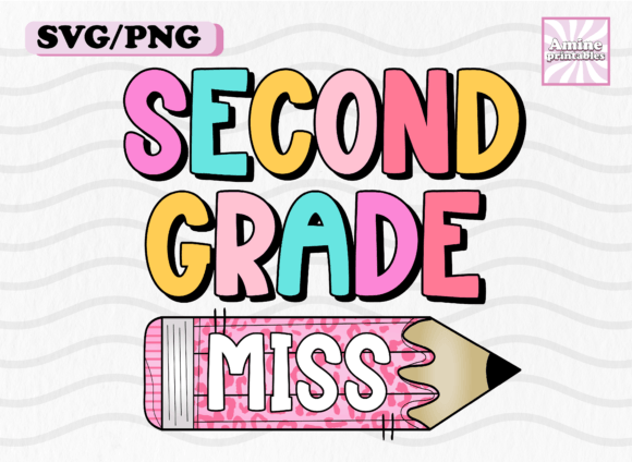 Second Grade School Girl Pencil Teacher Design Review