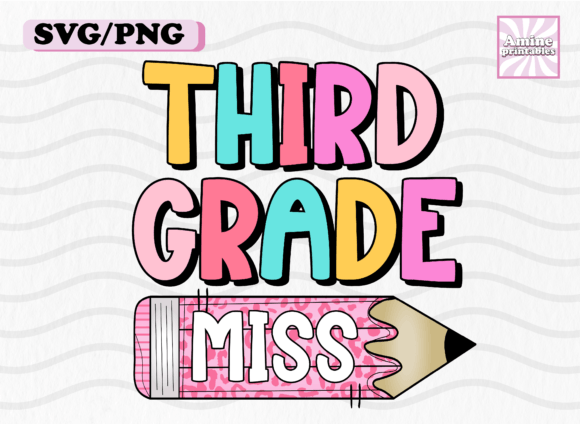 Third Grade School Girl Pencil Teacher Design Review